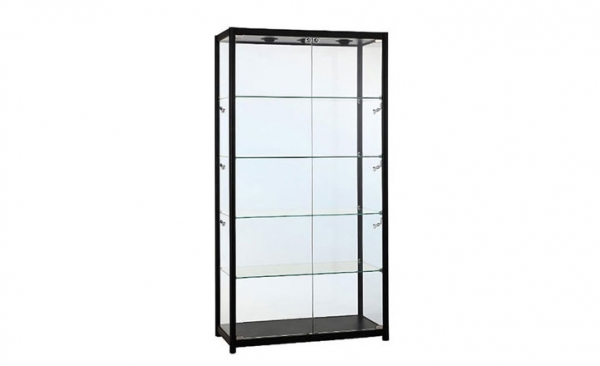 *NEW* Black tall centre showcase hire for exhibitions