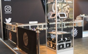 Rent exhibition glass cabinets