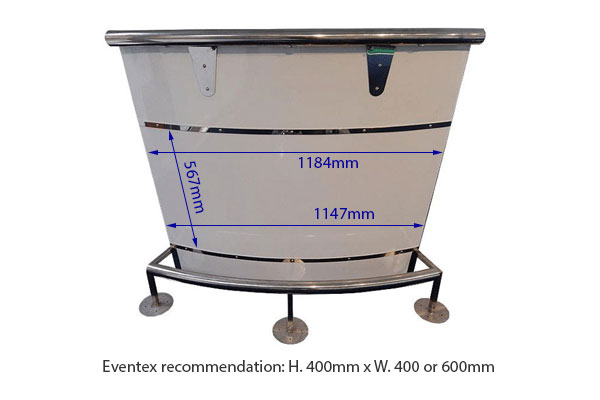 Curved Zip Bar Counter Hire