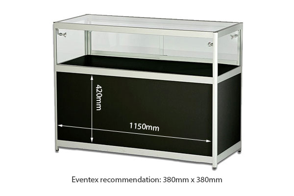 Low Showcase With Cabinet Hire